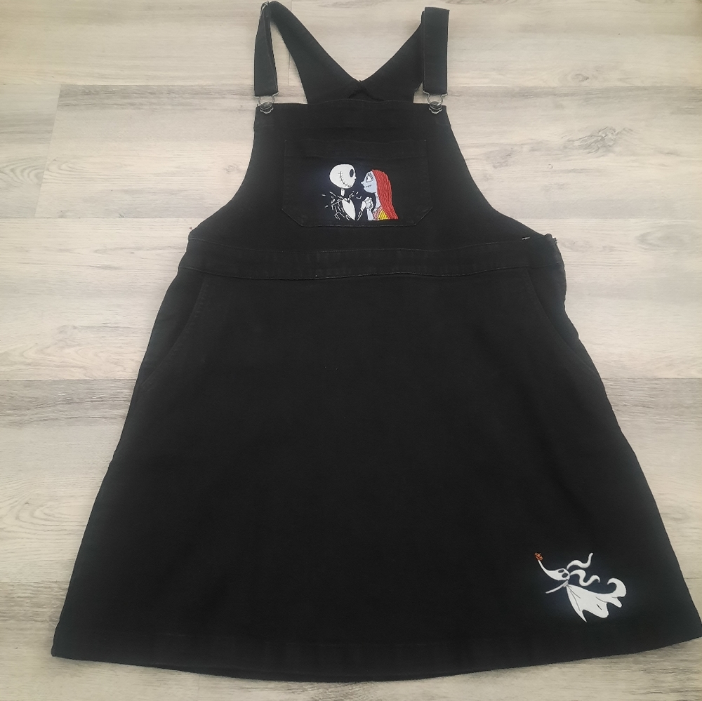 The Nightmare Before Christmas Denim Dress Overalls